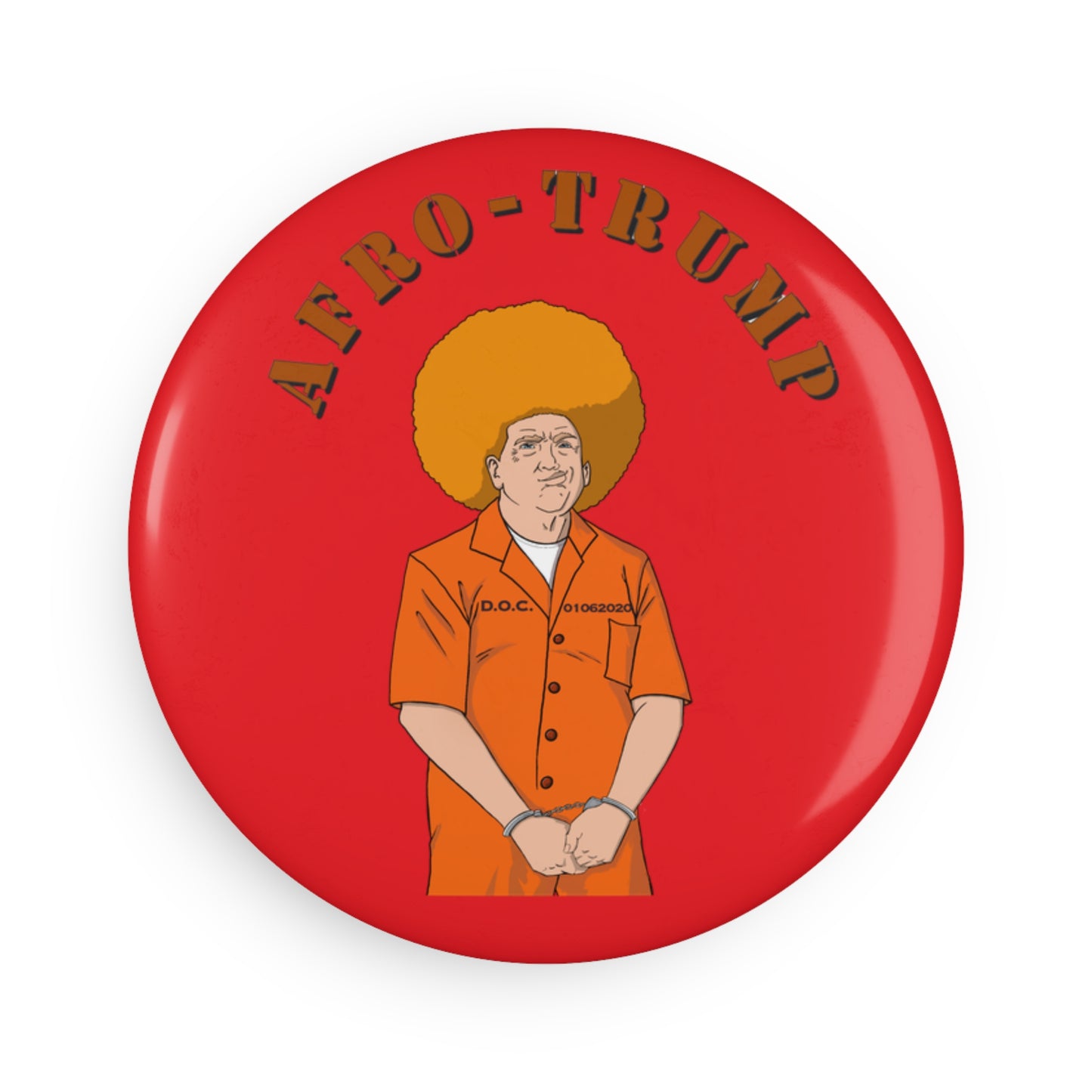 Afro Trump Button Magnet, Round (1 & 10 pcs)