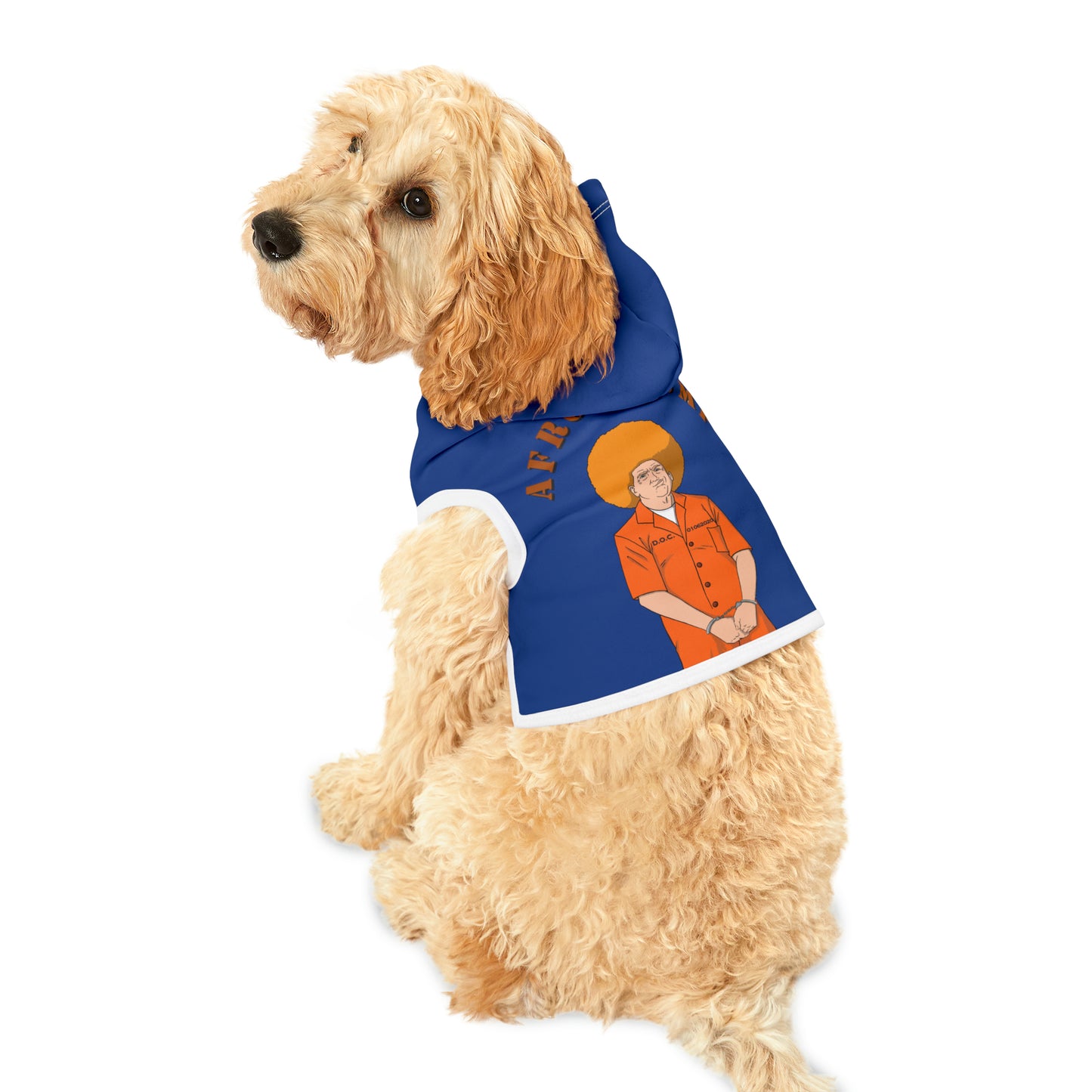 Afro Trump Pet Hoodie (Blue)