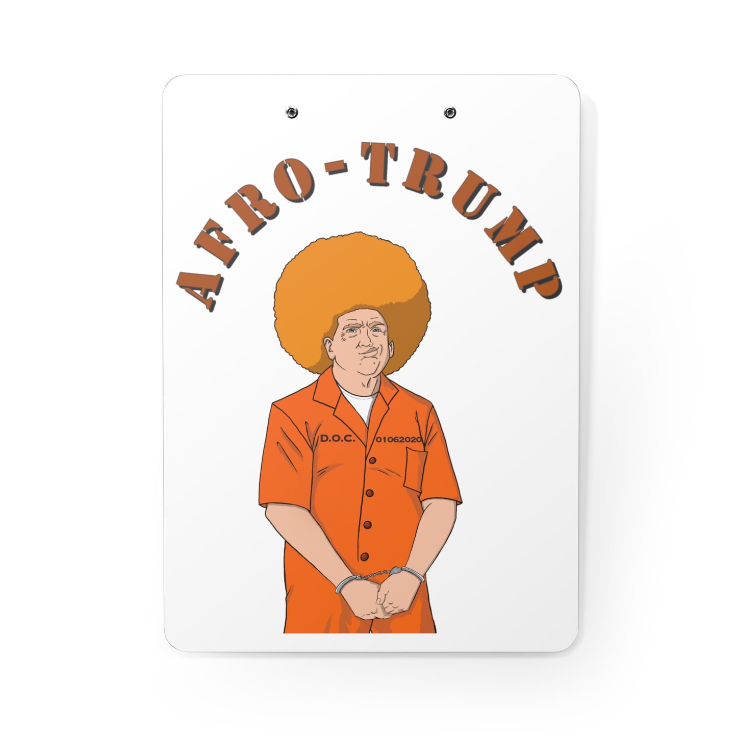 Afro Trump Clipboard (White)