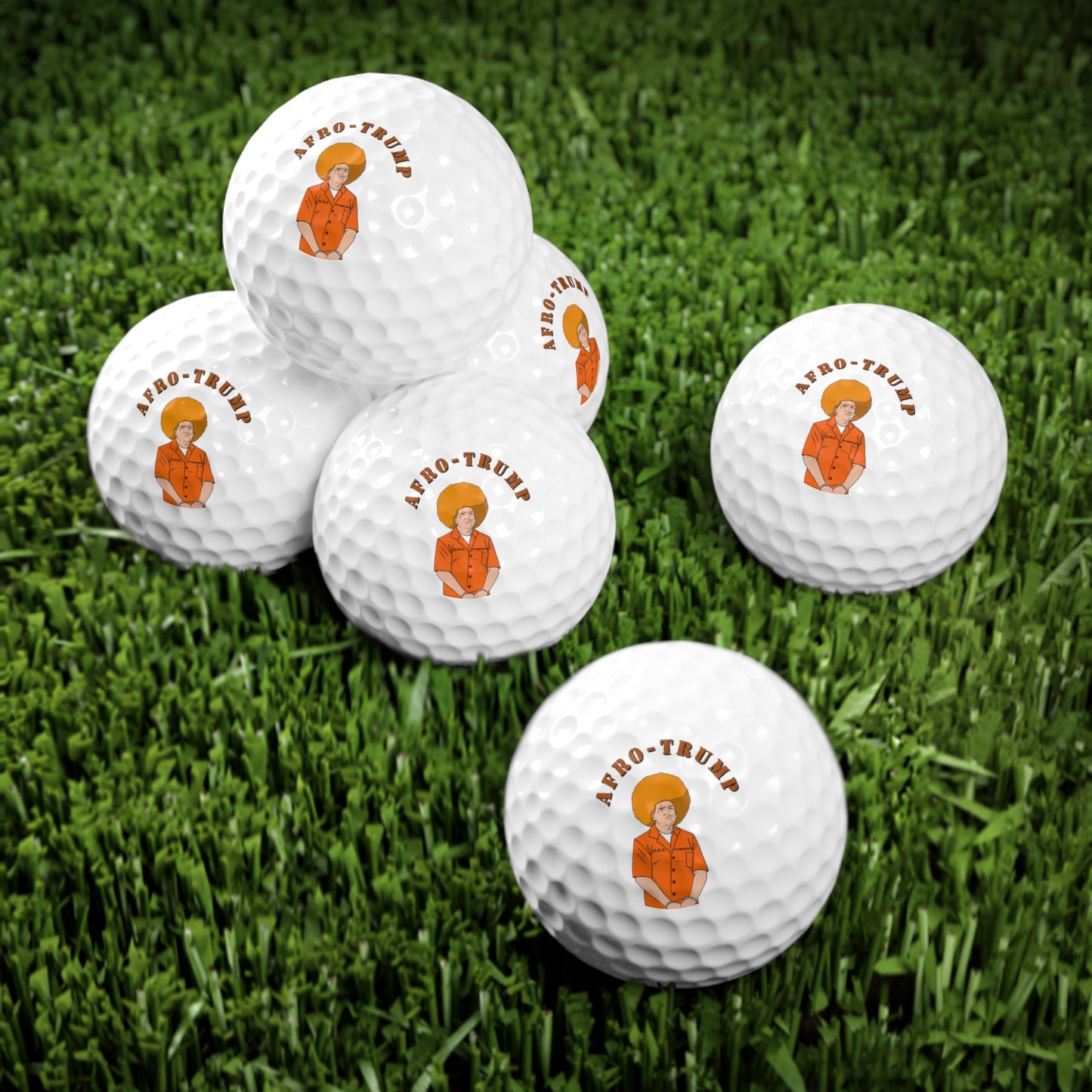 Afro Trump Golf Balls, 6pcs