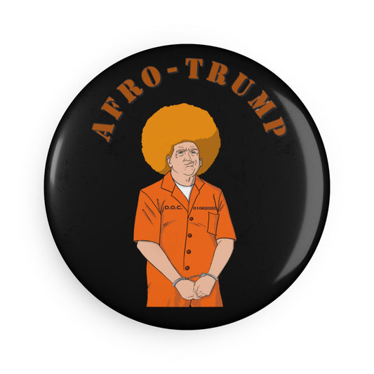 Afro Trump Button Magnet, Round (1 & 10 pcs)