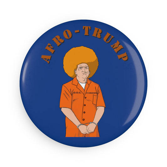 Afro Trump Button Magnet, Round (1 & 10 pcs)