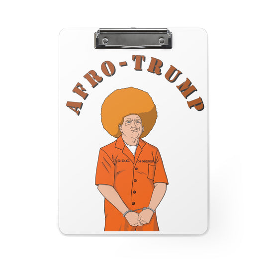 Afro Trump Clipboard (White)