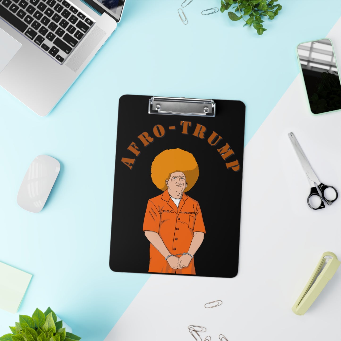 Afro Trump Clipboard (Black)